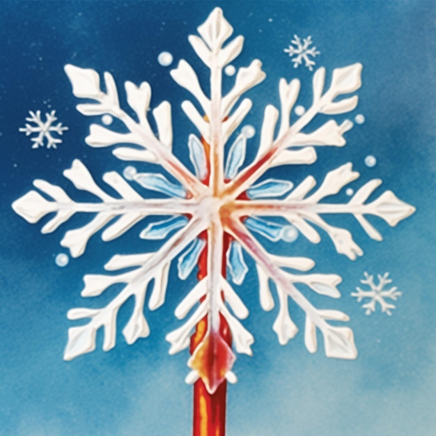 een sneeuwvlok wordt weergegeven met de woorden "sneeuwvlek" erop.