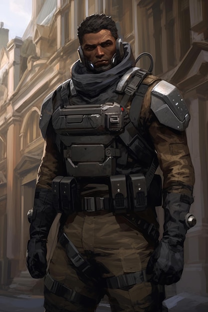 Een soldaat in een camouflagejasje met een pistool in zijn mond.
