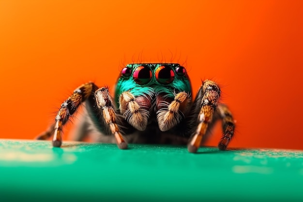 Een speels spinnenspeelgoed in een zonnebril klaar voor een zomervakantie Generatieve AI