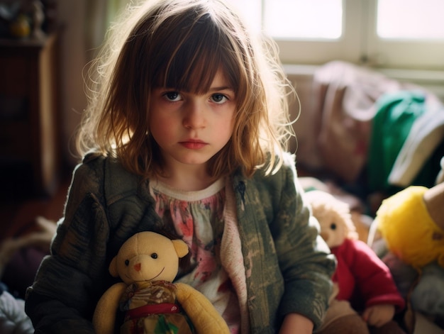 Een speelse oase Een speelse kinderkamer versierd met kleurrijk speelgoed en kunstwerken