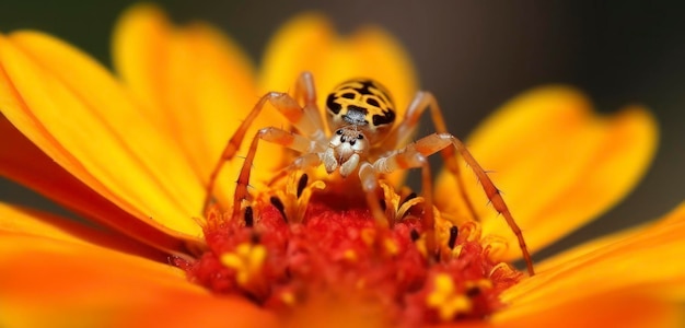 Een spin op een bloem