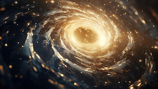 een spiraalvormig sterrenstelsel met een wolk van sterren in de stijl van gerenderd in cinema4d