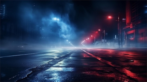 Een stadsstraat met een rood licht op de weg