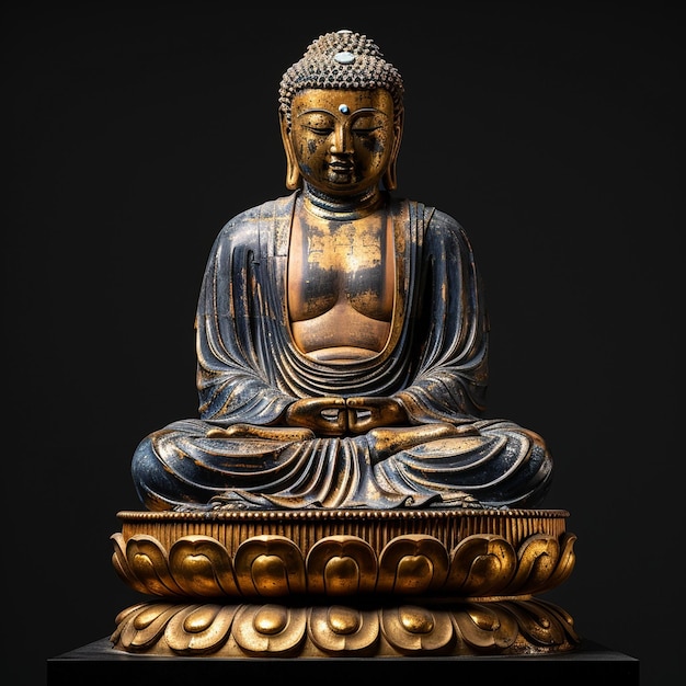 een standbeeld van boeddha met een boeddha erop