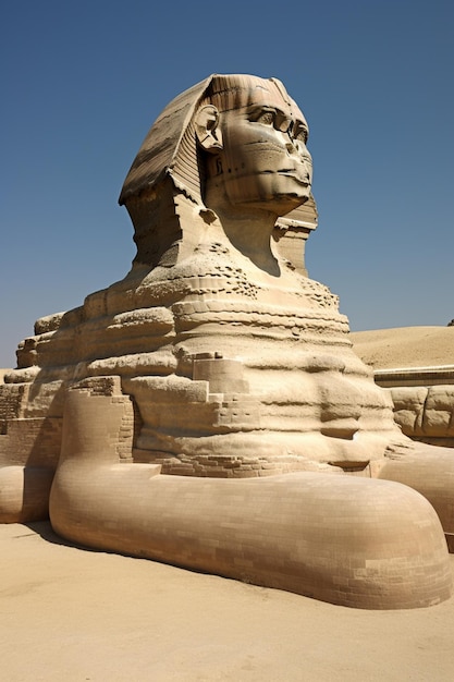 Een standbeeld van een sfinx in Egypte