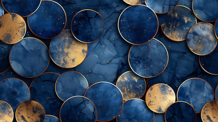 Foto een stapel blauwe glazen bekers met de woorden roest op de bodem