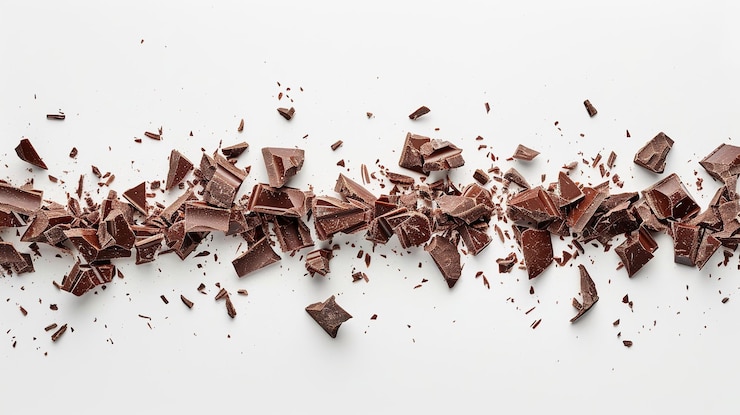 Foto een stapel chocolade met een hapje eruit gehaald