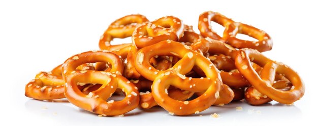 Een stapel pretzels op de witte achtergrond Generatieve AI