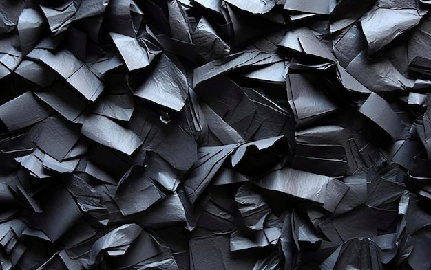 Een stapel zwarte plastic zakken met het woord "zwart" erop.