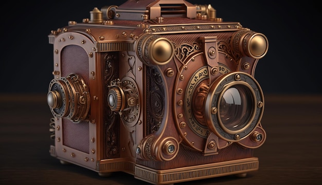 Een steampunk-camera