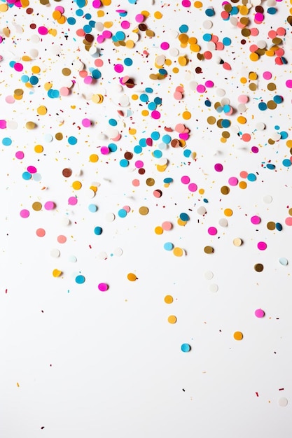Foto een stel confetti sprinkles op een wit oppervlak