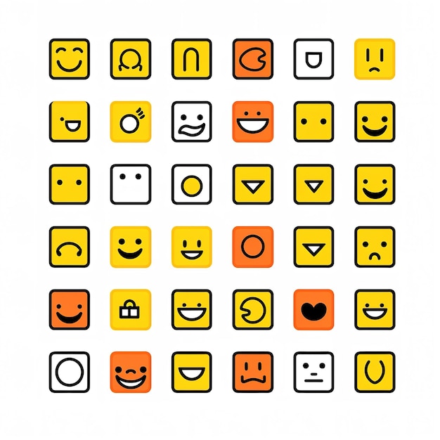 een stel emoji gezichten