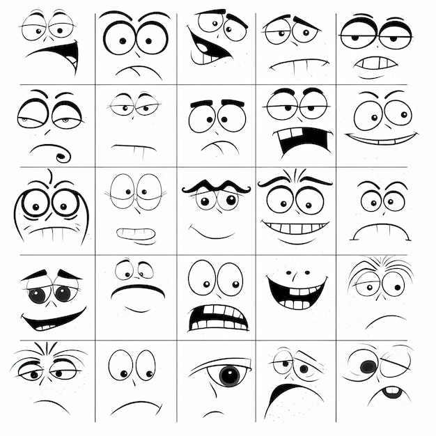 een stel emoji gezichten