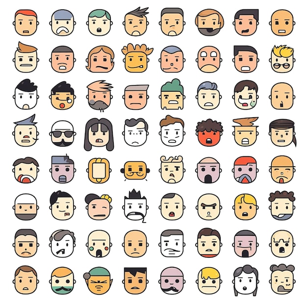 een stel emoji gezichten