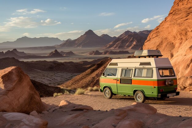 Een stel op vakantie op de weg die plezier hebben met het rijden van een cabriolet en hun armen naar de lucht heffen.