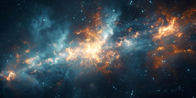 een sterrenstelsel met veel sterren op de achtergrond