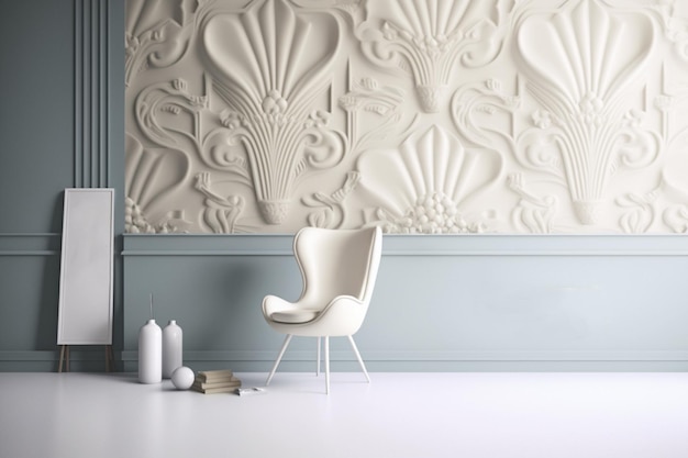 Een stijlvolle eethoek met witte Pantone-decoratie en elegant meubilair