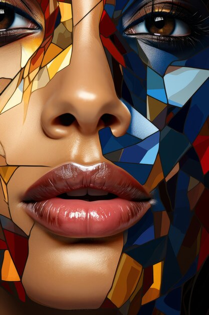 Een stockfoto van een low poly art-stijl close-up look