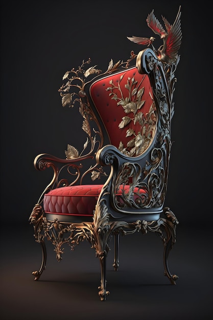 Een stoel gemaakt door de kunstenaar.
