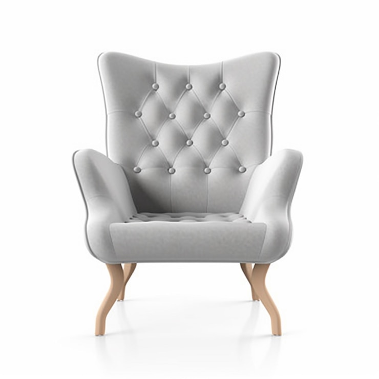 Foto een stoel met een houten onderstel en een houten onderstel met het woord "erop".