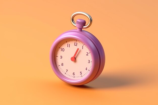 Een stopwatch geïsoleerde 3D renderstijl AI gegenereerd