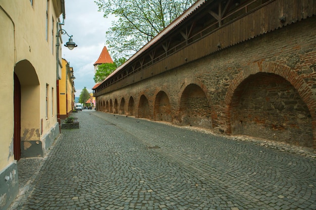 Een straat in de oude stad van cesky krumlov