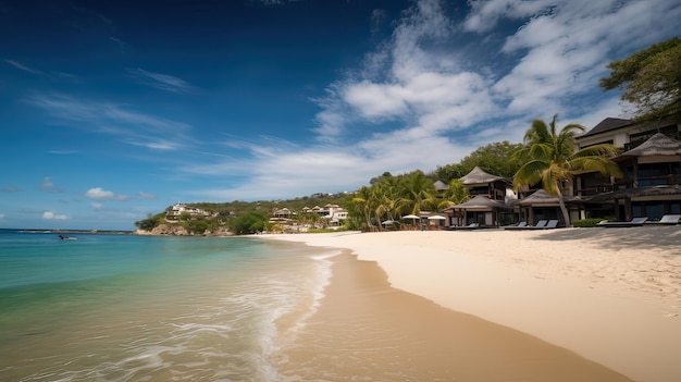 Een strand bij het vakantieoord st. lucia