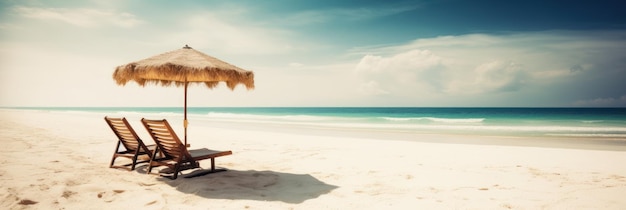 Een strand met een blauwe lucht en wolken