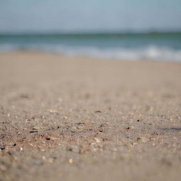 Foto een strand met een vogel erop en een strand op de achtergrond