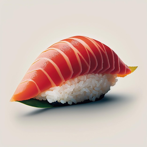 Een stuk vis en sushi met het woord sushi erop