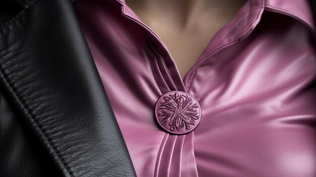 Foto een symbolische badge die met trots wordt gedragen door borstkanker
