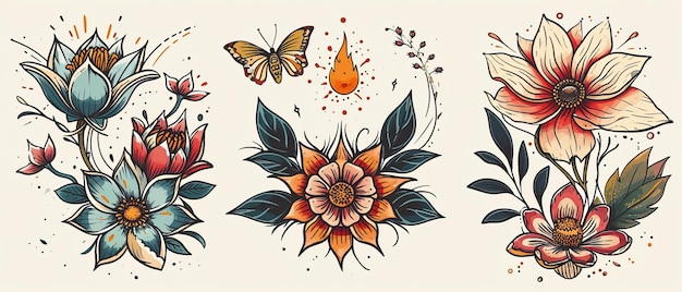 Een symfonie van bloemen en vlinders