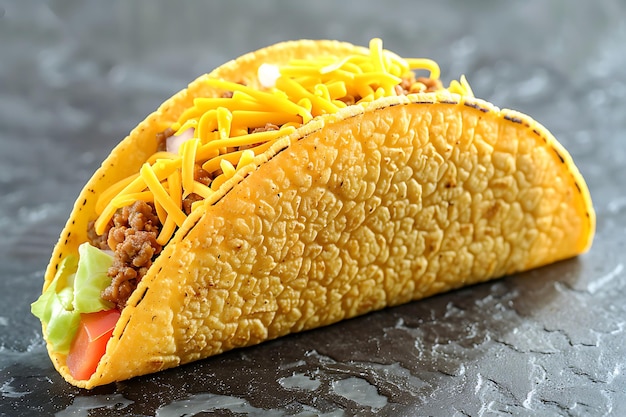 Een taco met het woord taco erop.