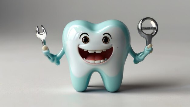 een tandenborstel met een tandenborsel in de mond en een paar zilveren schaar