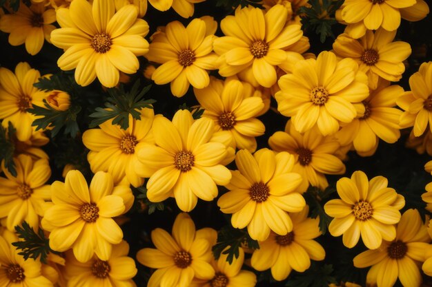 Foto een tapijt van levendige gele bloemen ar 32