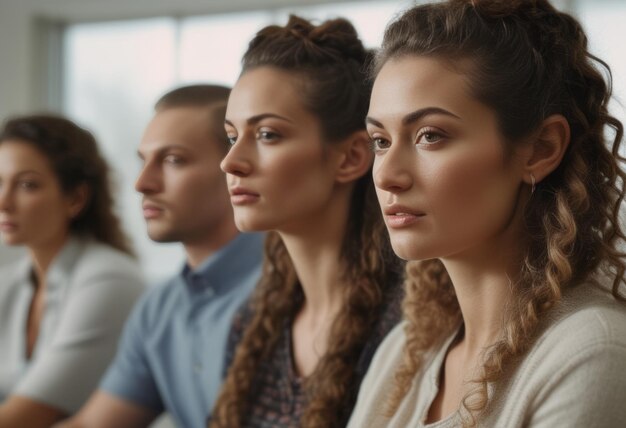 Een team van professionals dat zich bezighoudt met een serieuze discussie vertegenwoordigt teamdynamiek en professionele