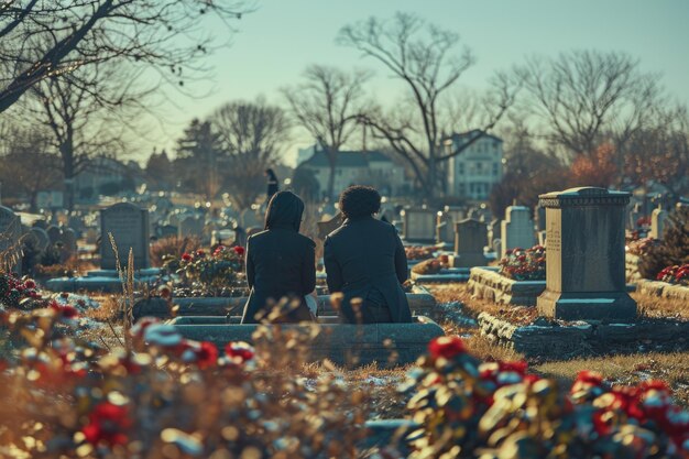 Een teder afscheid een vreedzaam en ontroerend afscheid op een begrafenis gevuld met liefde en respect voor de herinnering aan degene die is vertrokken