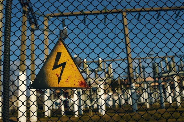 Een teken van voorzichtig elektriciteit