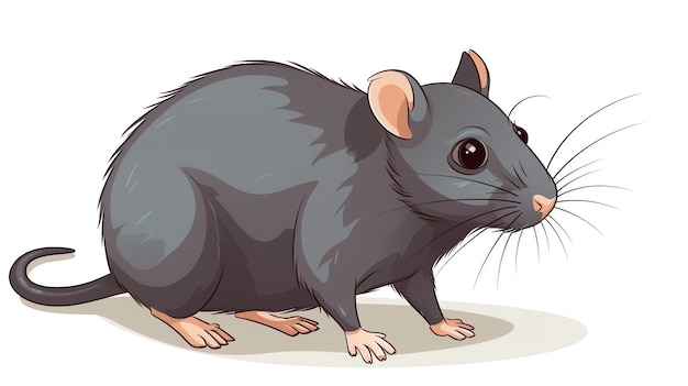 Foto een tekenfilm van een rat