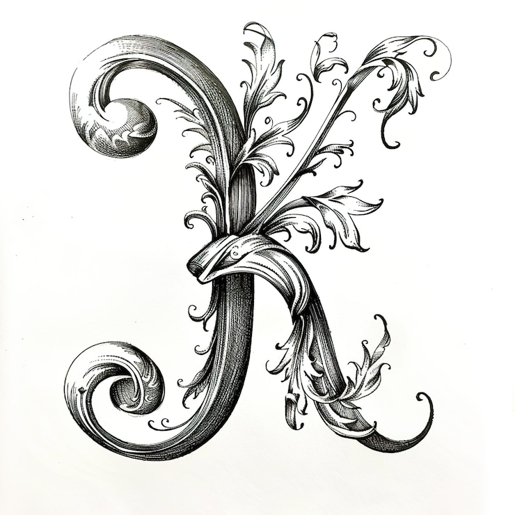 Foto een tekening van de letter f op een witte achtergrond