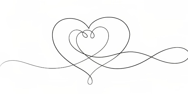 een tekening van een hart en een symbool van liefde