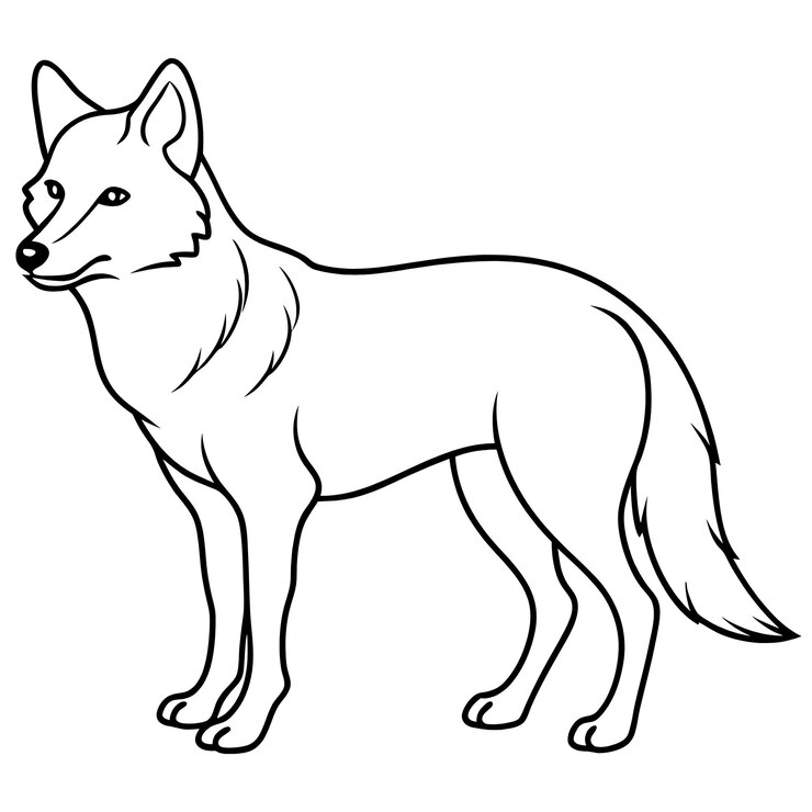 Foto een tekening van een hond met een lijn erop