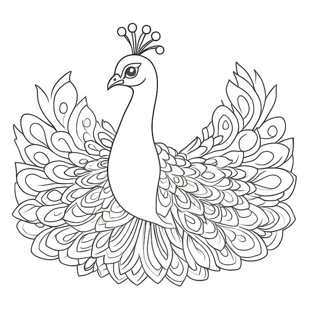 een tekening van een kip met een kroon op zijn hoofd