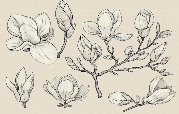 een tekening van een plant met de datum rechtsonder