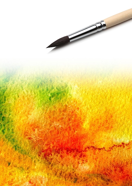 een tekening van een potlood met een gele en groene kleur