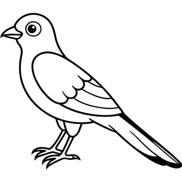 een tekening van een vogel met een witte achtergrond waarop een vogel staat