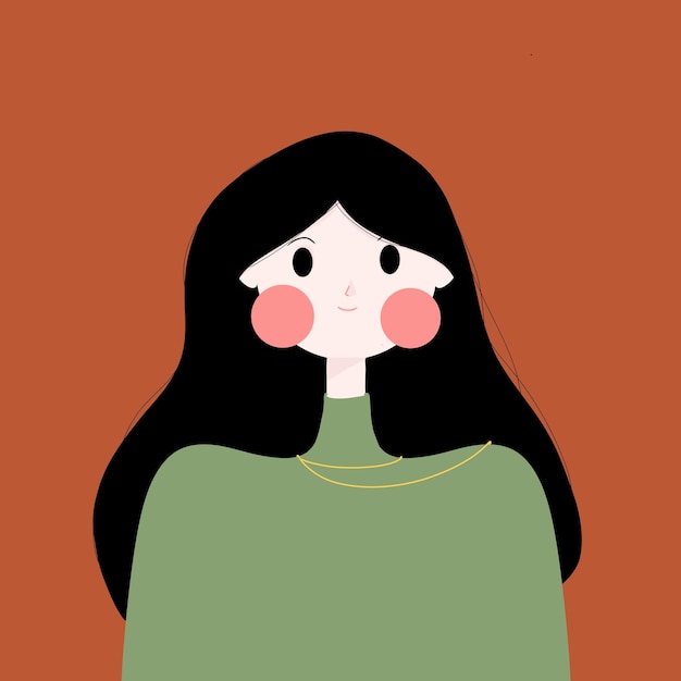 een tekening van een vrouw met een groen shirt dat zegt dat ze een god is