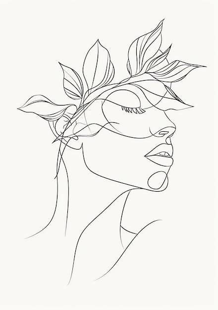 een tekening van een vrouw met een kroon op haar hoofd