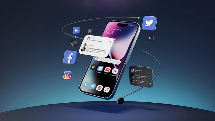 een telefoon met een facebook-pagina erop en een foto van een telefoon met het woord facebook erop