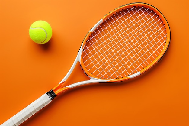 een tennisracket en een bal